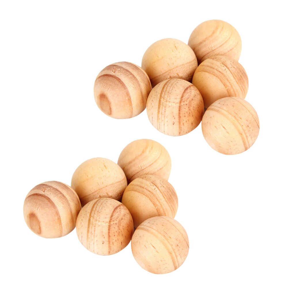 20pcs Mildew-proof Moth-proof Insect Repellent Wood Balls for Drawers Storage Boxes Closets