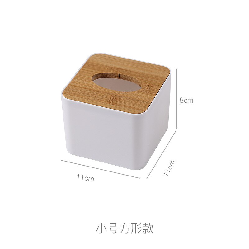 Tissue Box Wooden Cover Toilet Paper Box Solid Wood Napkin Holder Case Simple Stylish Tissue Paper Dispenser Home Car Organizer: C