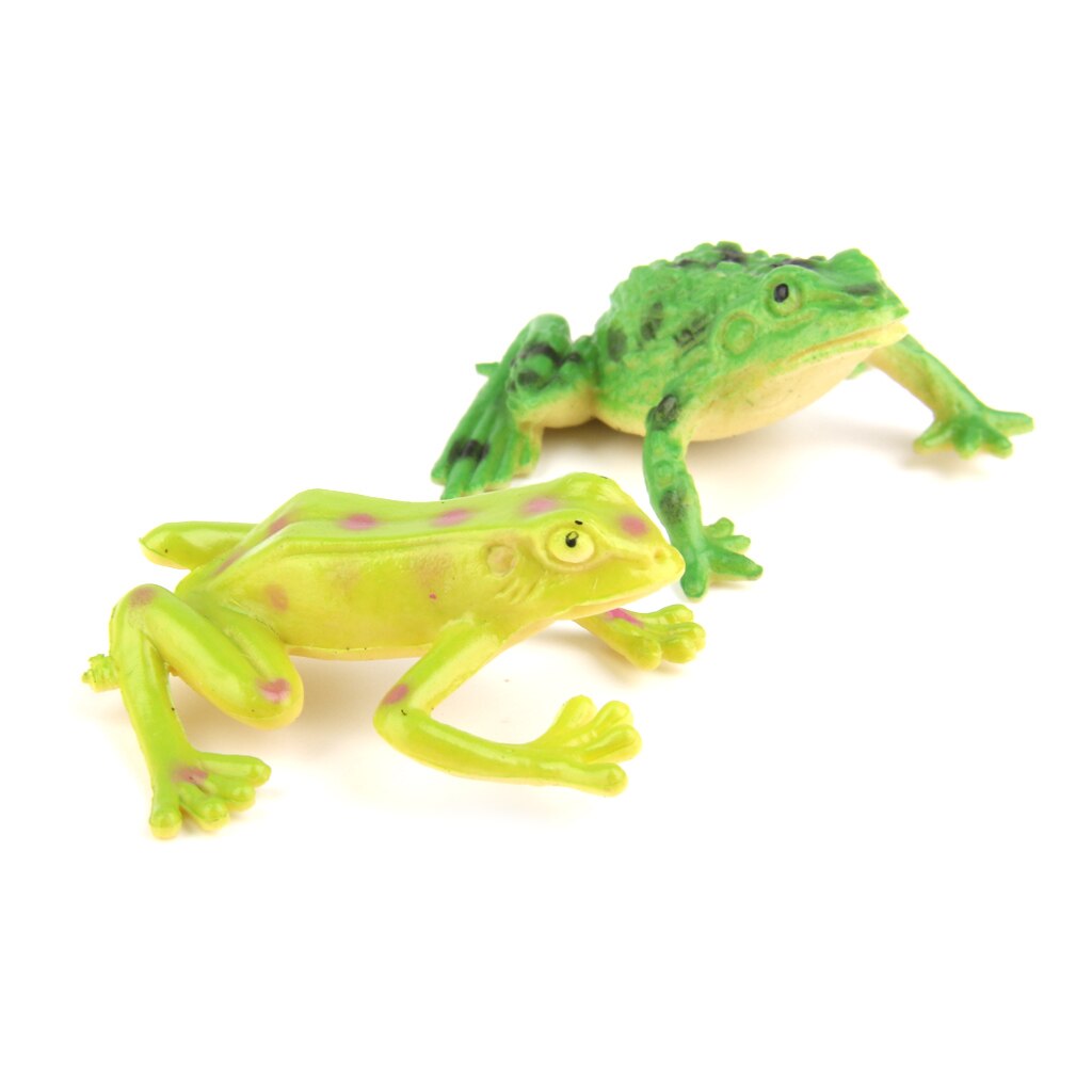 12pcs Assorted Plastic Frog Toad Amphibian Animal Figure Kids Learning Toy