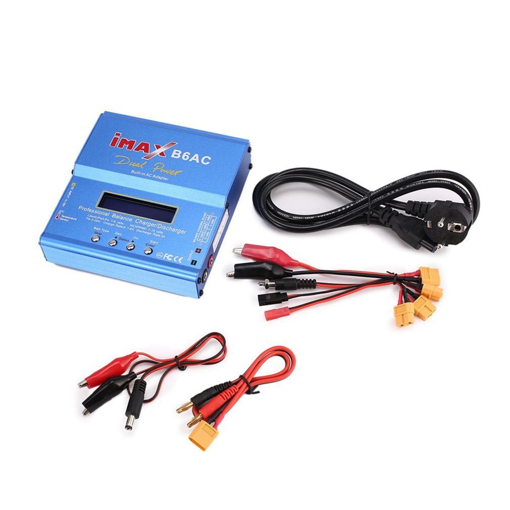 IMAX B6/6AC EU/UNS 80W 6A Lipo NiMh Li-Ion Ni-Cd RC Gleichgewicht Ladegerät10W 2A entlader mit15V/6A AC/DC Adapter forRC Modell Batterie