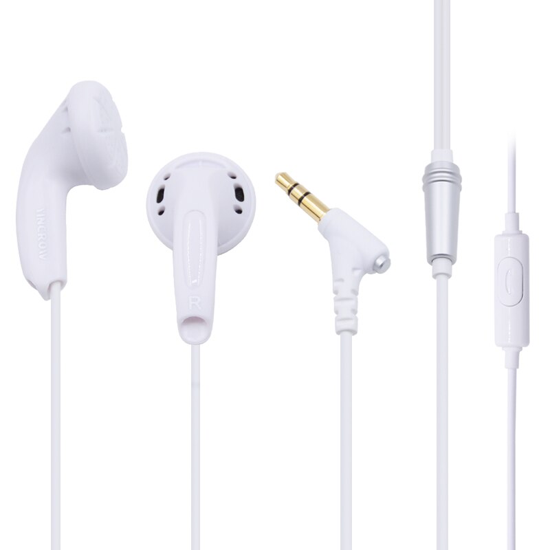 Originele Yincrow X6 In Ear Oortelefoon Oordopjes Platte Hoofd Plug Oordopjes Pk PK1 MX985 Oordopjes Doden Monnik Oordopjes: White with mic