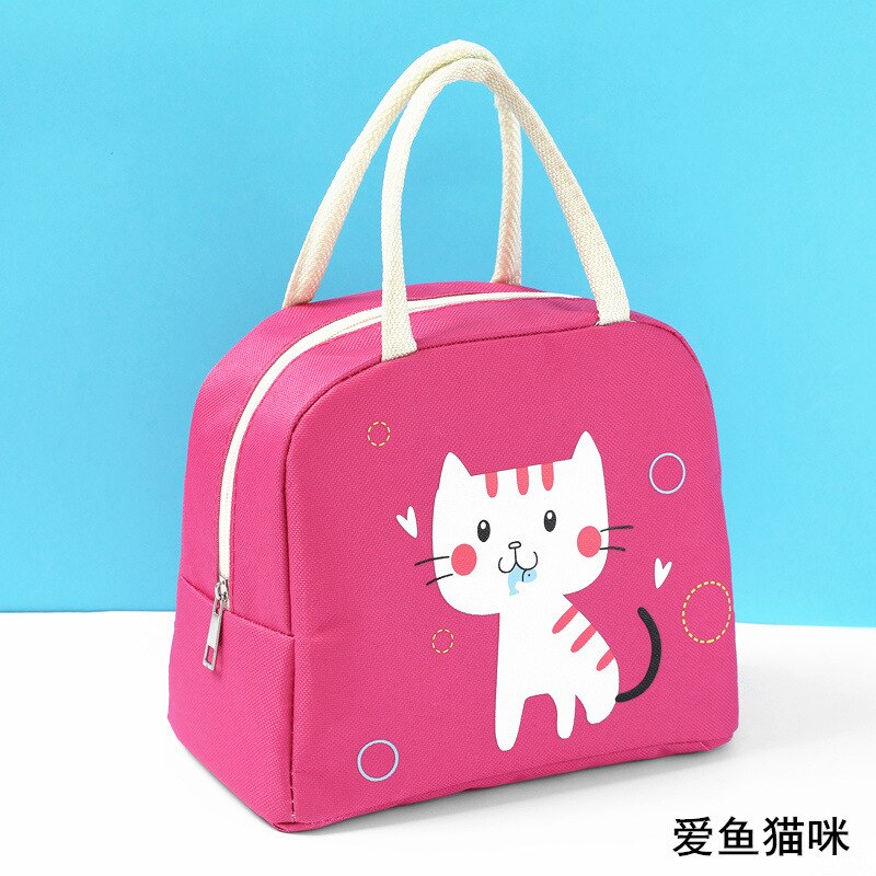 Kreative cartoon serie lunch tasche Kälte & isolierung Oxford tuch gürtel nette tier tragbare lunch box tasche: 5