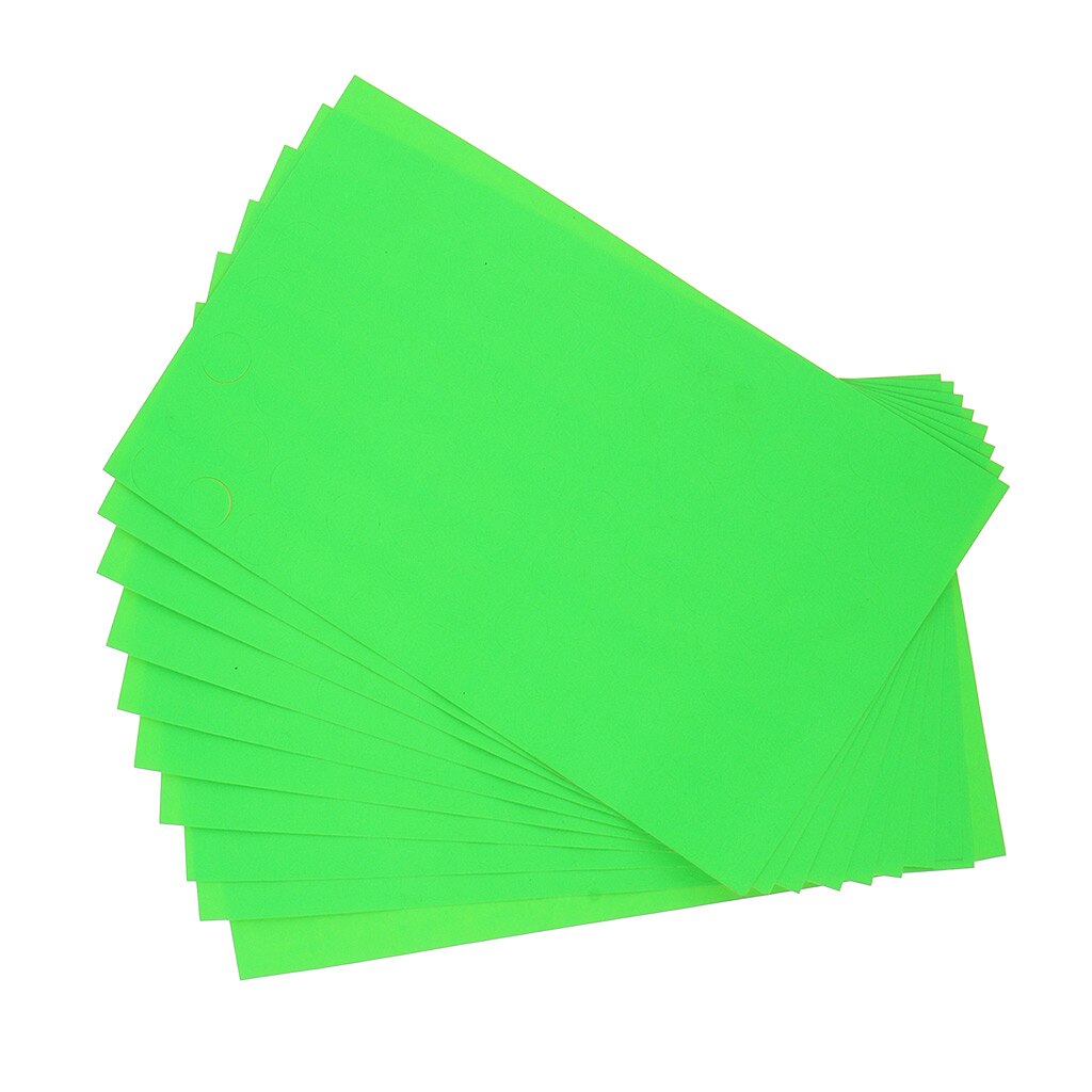10 Sheets Dia.04inch Round Color Coding Circle Dot Labels Bright Green Color