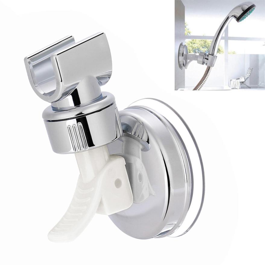 Shower Head Handset Stand Bracket Holder Chrome Wall Mount Adjustable Suction Replacement Bathroom Faucet Accessories Color: A