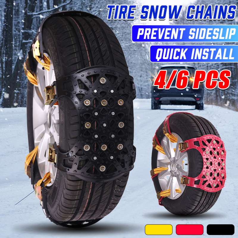 1/4 stk vinter universal bil sne kæde dæk skridsikre skridsikker kæder bil sand mudder vej køretøj til suv biler lastbil varevogn