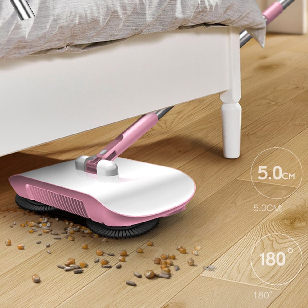 Automatic Hand Push Sweeper Magic Rotate Broom No Electric Household Cleaning Tool 66CY
