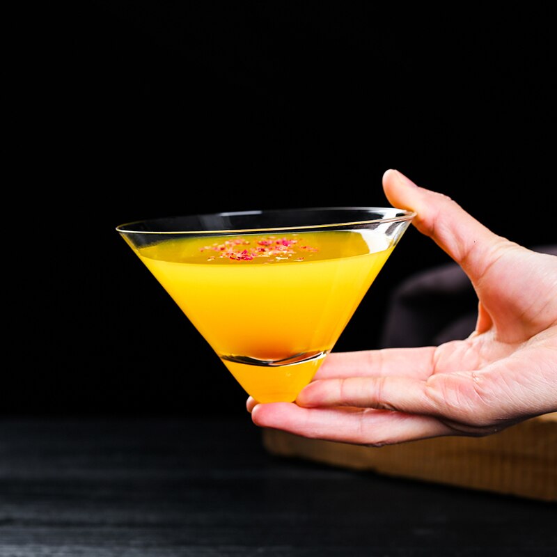 Røykfylt cocktail kopp sett kjegle + sfæriske ball glass bar hjemmefest trekantet er martini glass molekylær gastronomi beholder