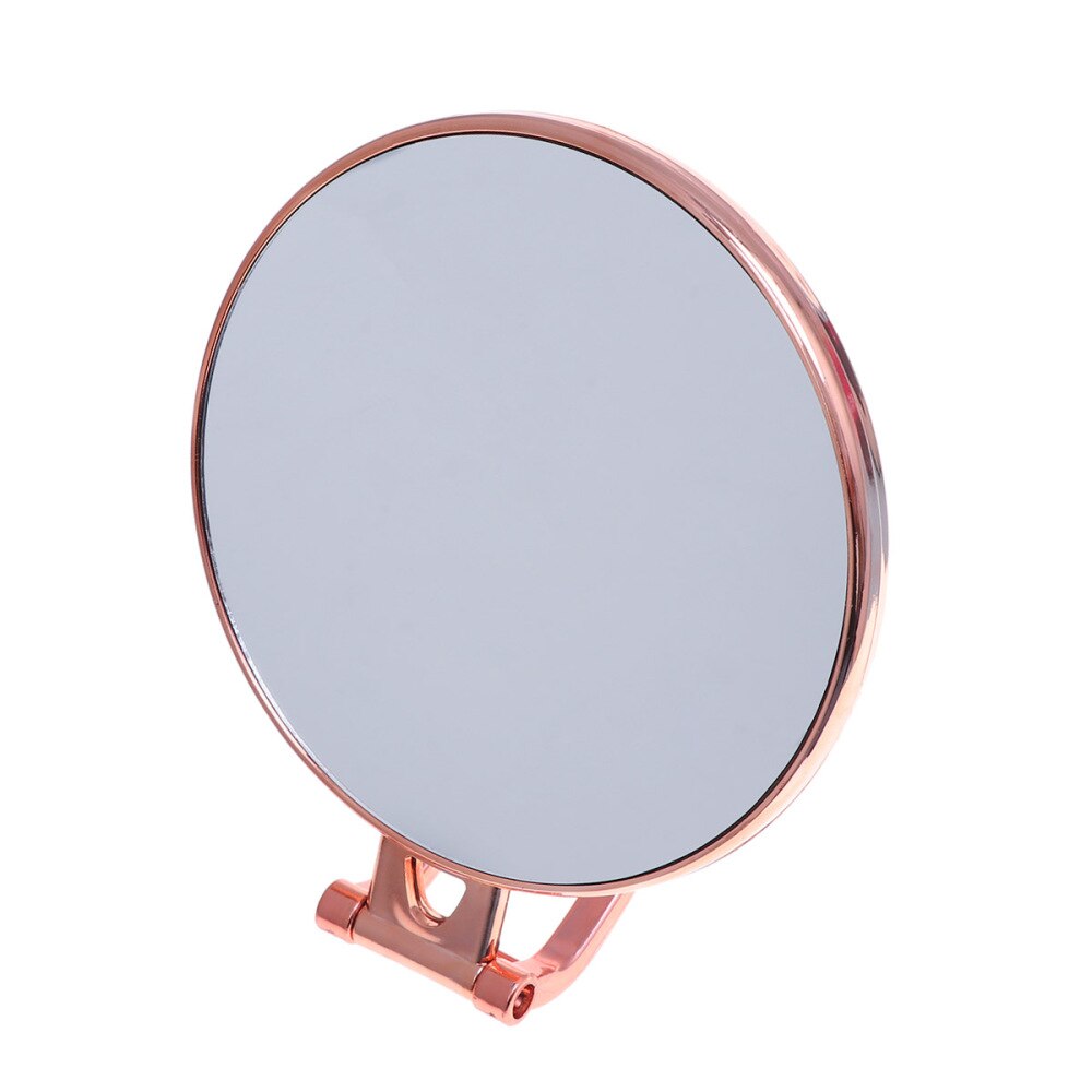 Dubbelzijdige Spiegel Opvouwbare Make-Up Spiegel Draagbare Cosmetische Spiegel (Golden. Ronde)
