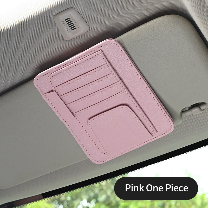 Organizador de viseira de sol do carro multi-bolso acessórios interiores para suprimentos de carro novidade abarth 595 acessórios ioniq 5: Marrom