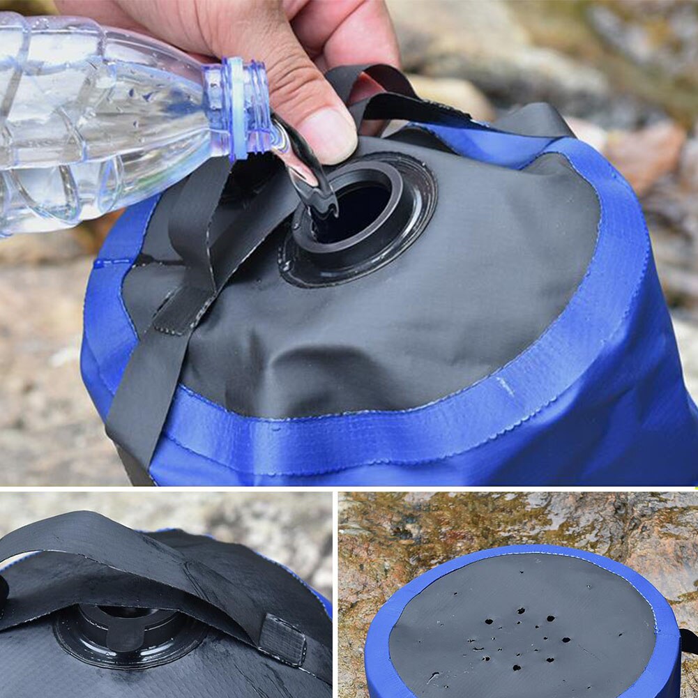 Travel Hiking Inflatable Camp Portable Water Bag Set Foldable Shower Pressure Picnic PVC Wash Car Large Capacity Bath Outdoor