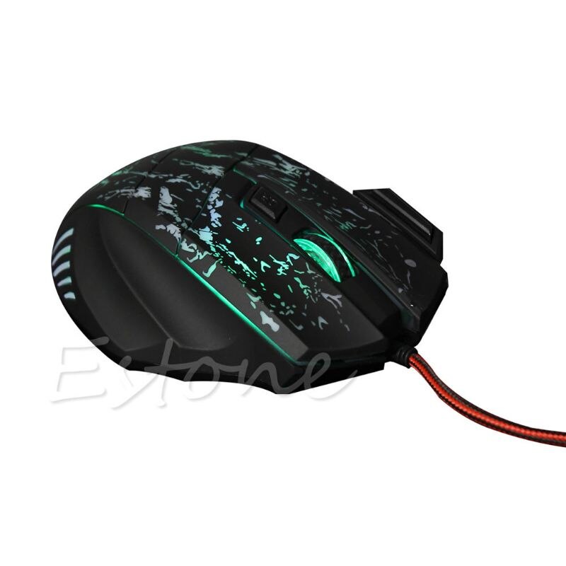 UK LED Optical 5500 DPI 7 Button USB Wired Gaming Game Mouse Mice