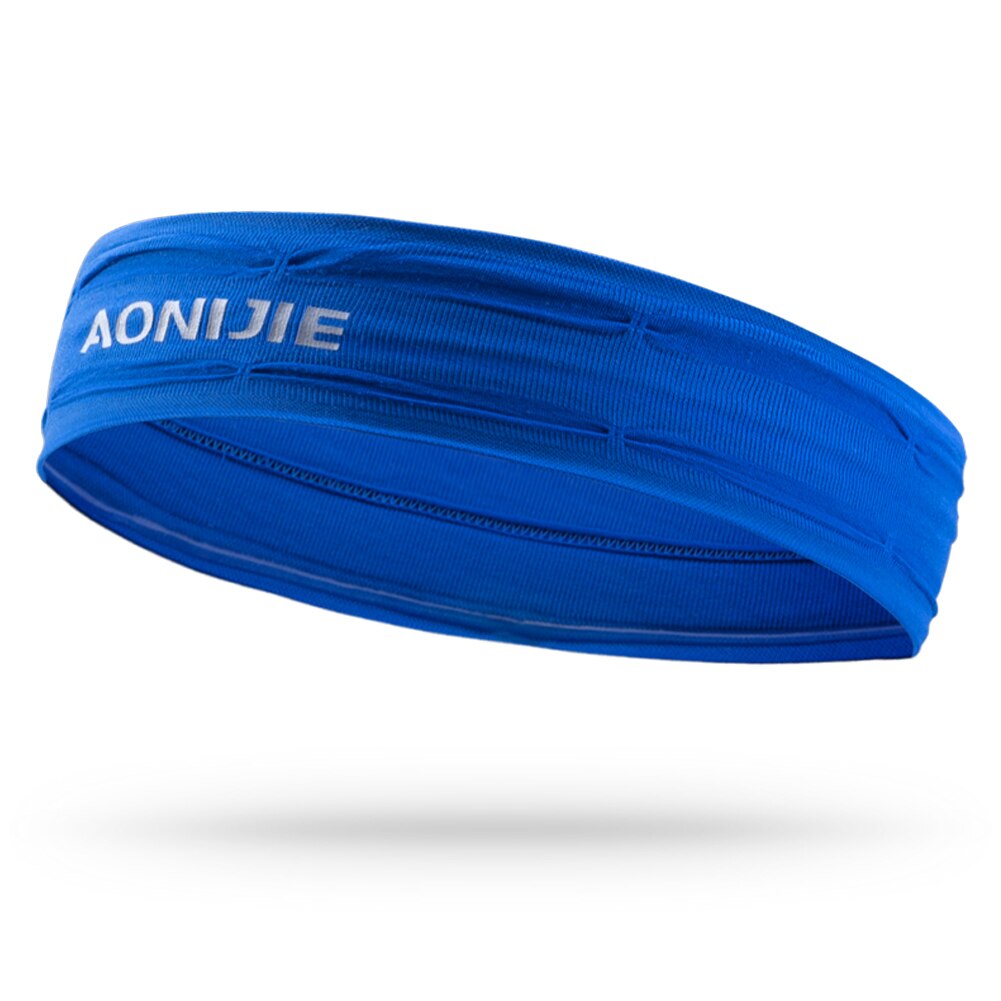 Aonijie Workout Hoofdband Antislip Zweetband Wrist Band Zachte Rekbare Bandana Running Crossfit Yoga Fitness Running E4086: Blue