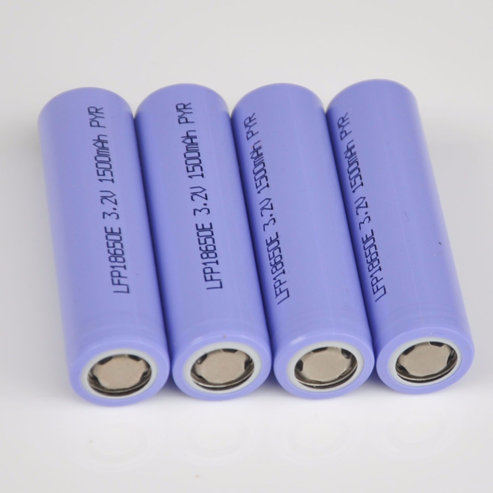 2-6pcs IFR 3.2V 18650 rechargeable LiFePO4 battery cell 1500mah for Electric bike e-bike bus led solar light