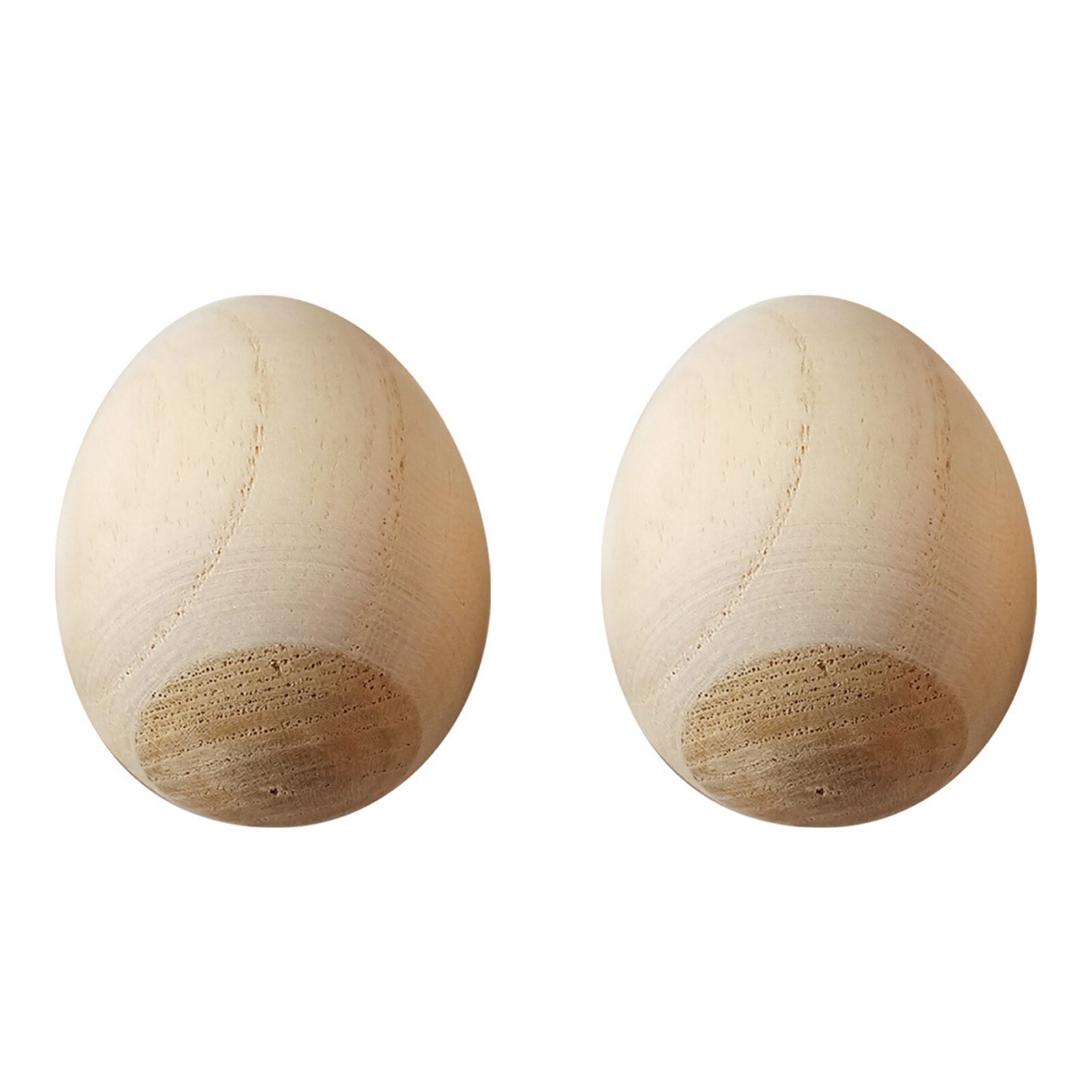 2Pcs Wooden Smooth Egg-Shakers Children Percussion Musical Instruments