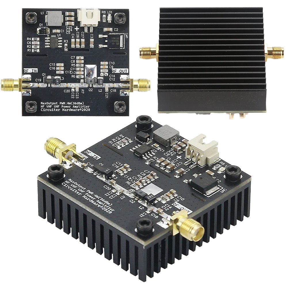 0.5-800MHz VHF UHF RF Power Amplifier HF VHF UHF Transmitter Power Amplifier Module for Ham Radio