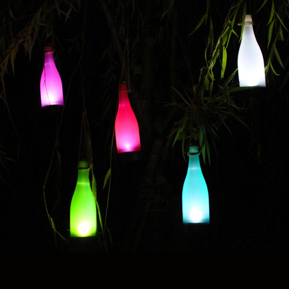 Solar Light Outdoors Led Zonne-energie Wijn Fles Opknoping Lichten Waterdicht Tuin Gazon Party Binnenplaats Patio Decoratie