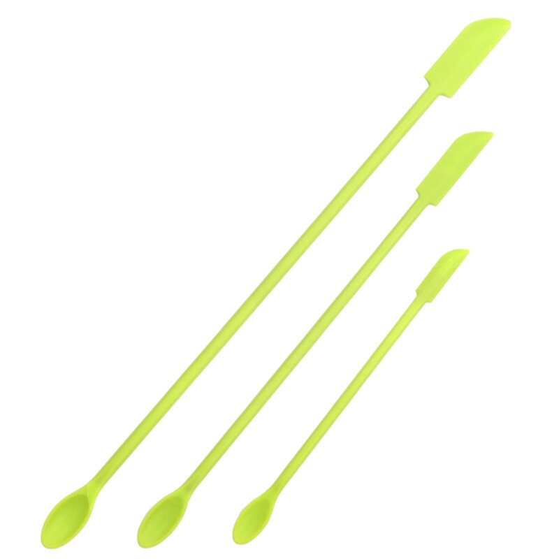 4pcs Mini Silicone Spatula Set Lengthened Jam Spatula Cosmetic Bottle Spatula Fruit Sauce Scraper Kitchen Utensils Accessories: 3PCS-Green