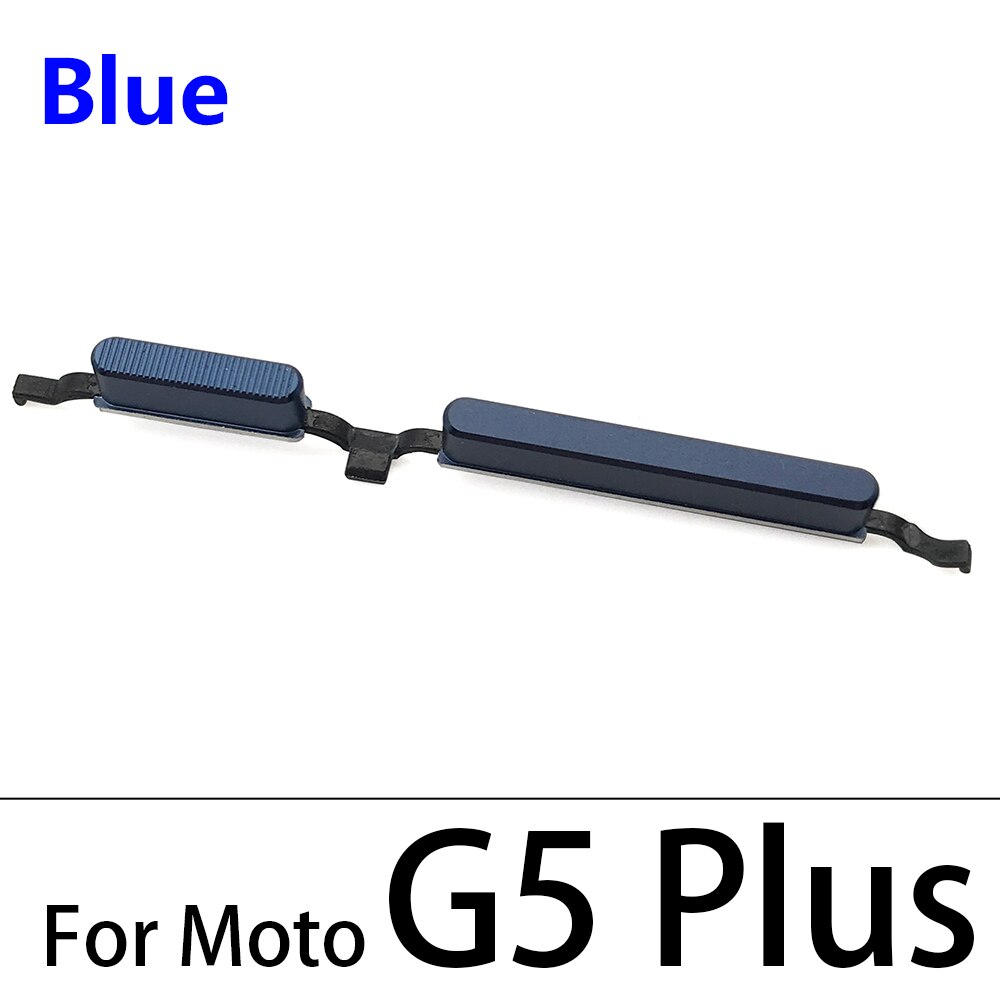 2 sztuk, przyciski boczne przyciski zasilania i głośności zamiennik dla Motorola Moto G4 grać G6 grać G4 Plus G5S G6 /G6 Plus G5 Plus G5S Plus: G5 plus Blue