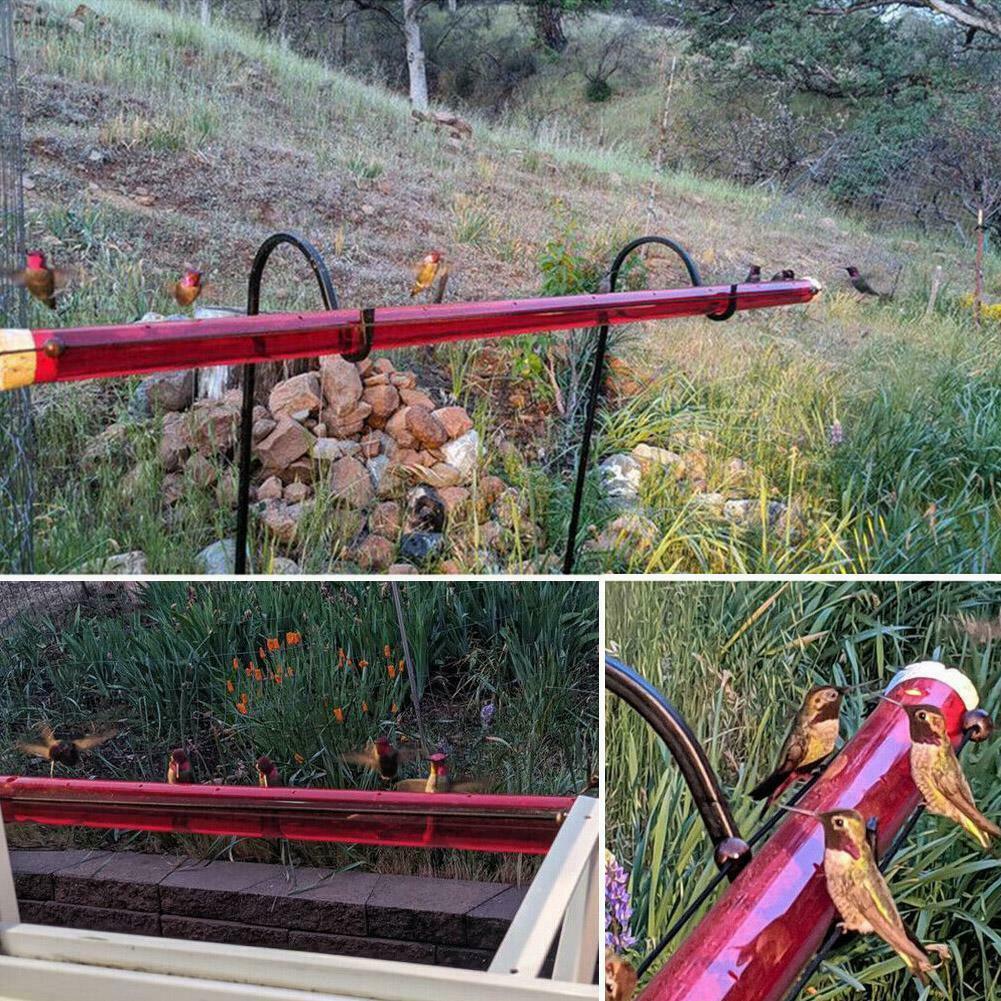 Best Hummingbird Feeder Tube with Hole Birds Feeding Transparent Pipe Hanging Long Tube with Hanging Loops 40/50/60 CM