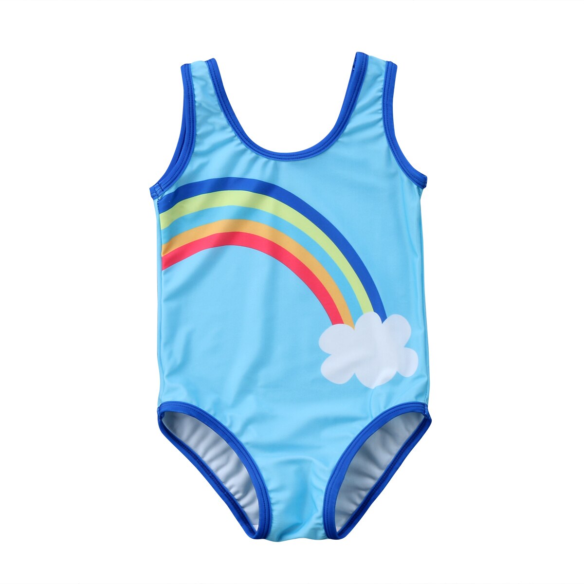 Regenboog Badpak Kid Baby Meisje Bikini Set Badmode Badpak Beachwear 1 St