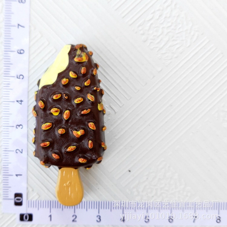 Imán de nevera Souvenir de verano lindo Chocolate pegatina helado 3D resina refrigerador pasta, decoración para el hogar, Accesorios, Idea de: 6