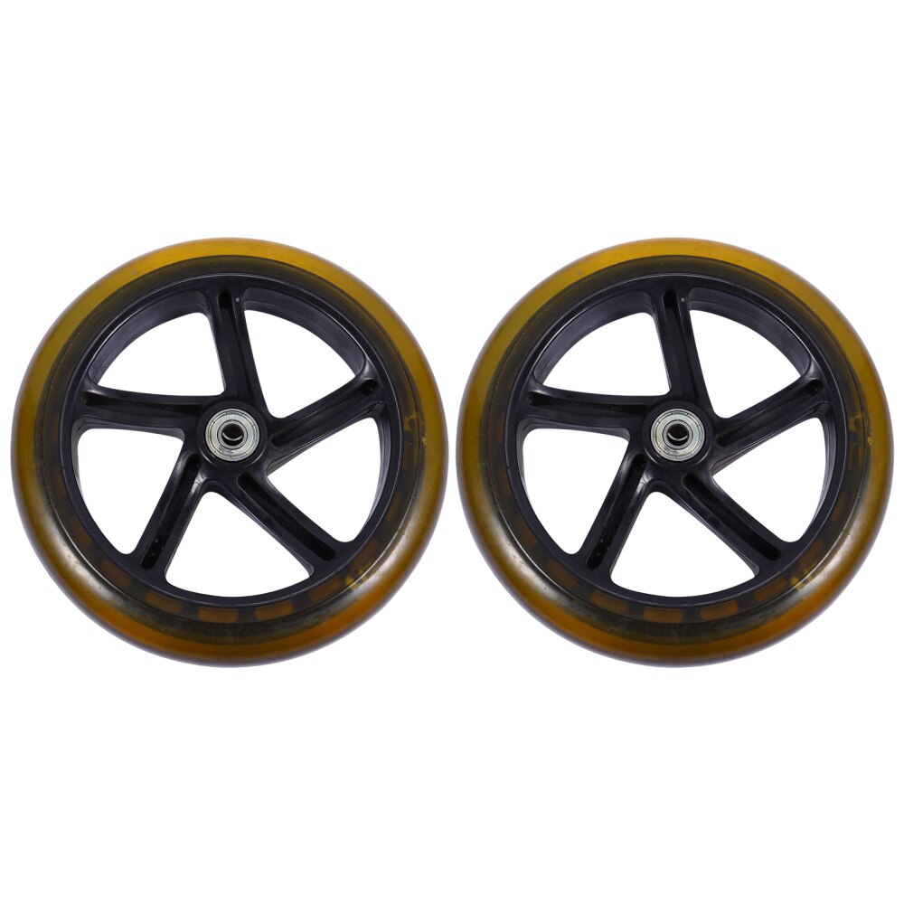 2pcs Scooter Wheels Mute Replacement Wheels 180mm PU Wheels Scooter Parts