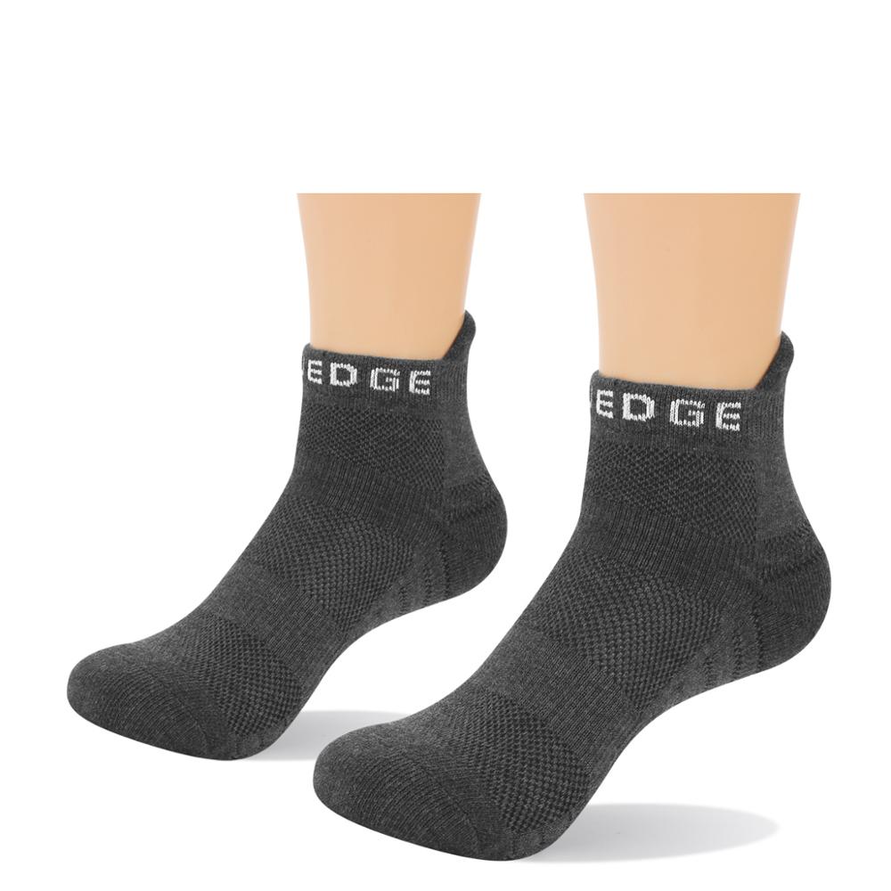 YUEDGE Brand 5 Pairs Women Black Comfort Cotton Breathable Cushion Athletic Sports Running Tennis Low Cut Ankle Socks