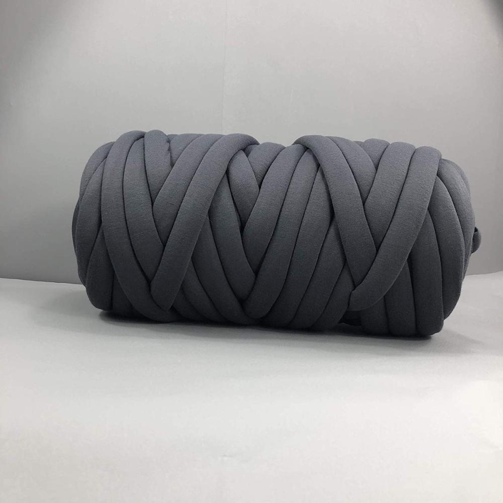 1000G Super Chunky Knit Deken Garen Vegan Gevlochten Zachte Deken Garen Arm Breien Tapijt Tapijten Gooi Deken Garen Omvangrijk garen: dark grey