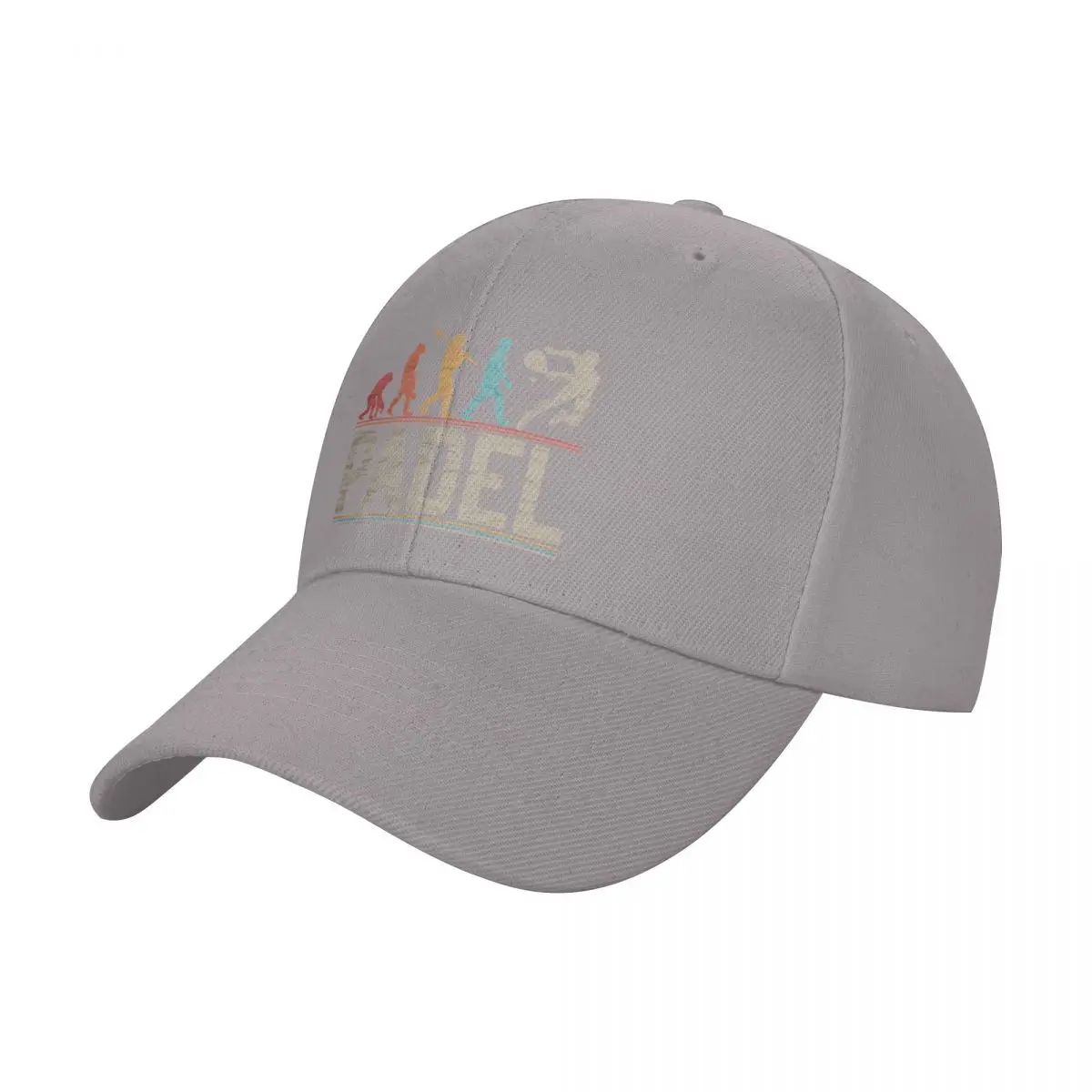 Padel Evolution of Man Vintage Funny Padel First Baseball Cap, Christmas Hat, Beach Hat for Men, Women's Caps: Black