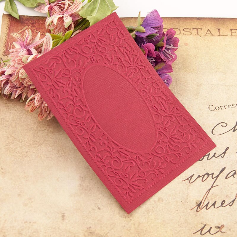 Ovale blomster blondere preging kartlegger til papirer fotoalbum lage kort rekvisita gjør-det-selv 3d plast scrapbooking kutte dør