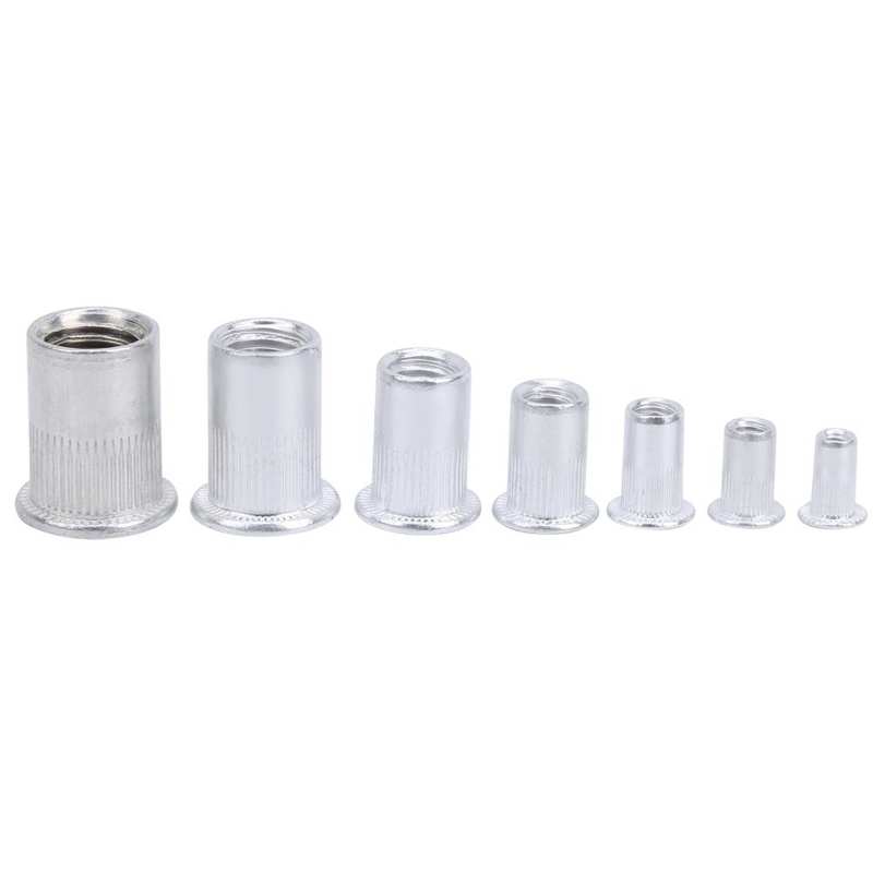 metric threaded inserts 175pcs Rivet Nut Set Flat Head Aluminium Nutsert Assortment with Storage Box Industrial Tool stainless