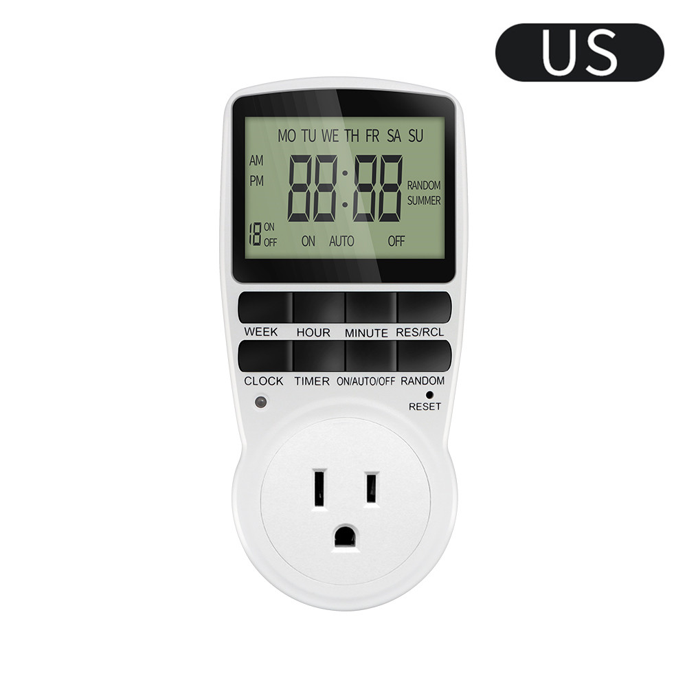 Elektronische Digitale Timer Schalter Countdown Einstellung Steckdose Küche Timer Steckdose Programmierbare zeitliche Koordinierung Steckdose Steuerung EU UNS Stecker: Gold