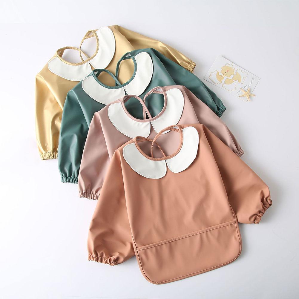 Bavoirs imperméables à manches longues pour bébés, vêtements d&#39;alimentation pour enfants, Smock, tablier d&#39;alimentation