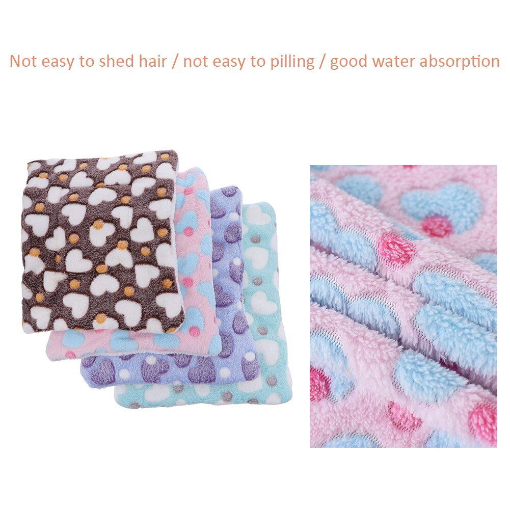 Soft Fleece Pet Mat Deken Klein Dier Cavia Hamster Bed Huis Winter Warm Eekhoorn Egel Konijn Chinchilla Mat Nest