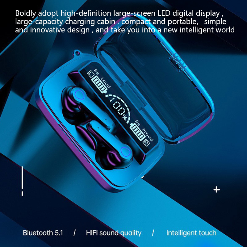 M19 TWS Bezprzewodowy zestaw słuchawkowy Bluetooth z redukcją szumów Power Bank Słuchawki douszne do gier z mikrofonem Słuchawki bezprzewodowe Słuchawki Bluetooth