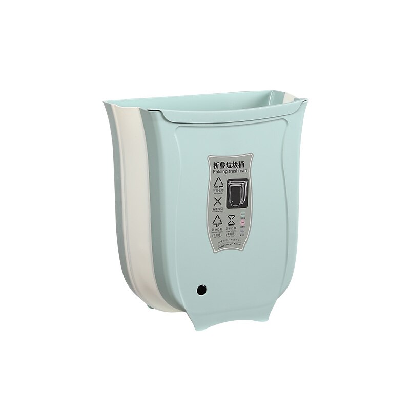 Folding Waste Bins Wall Mounted Foldable Trash Bin Kitchen Cabinet Door Hanging Storage Bucket Trashcan For Bathroom Kitchen: 03