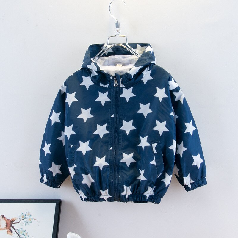 LZH Herbst Neue Baby Jungen Hoodie Spitzen Sterne Druck verlieren Jacke freundlicher lässig Dünne Winddicht Wasserdichte Windjacke