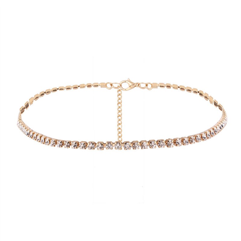 H:HYDE Jewelry Accessories Luxury Rhinestone Choker Necklace for Women Temperament Collar mujer Necklace Birthday