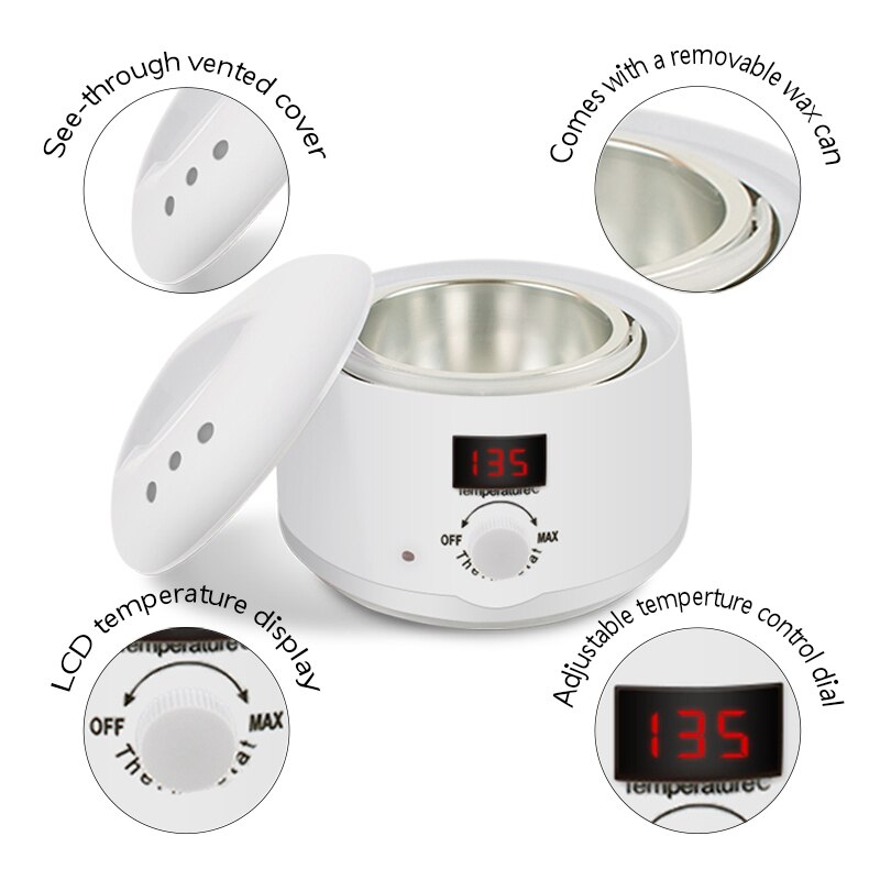 Varmere voksvarmer mini spa hånd epilator fødder paraffin voks genopladelig maskine krop hårfjerningsmiddel værktøj e