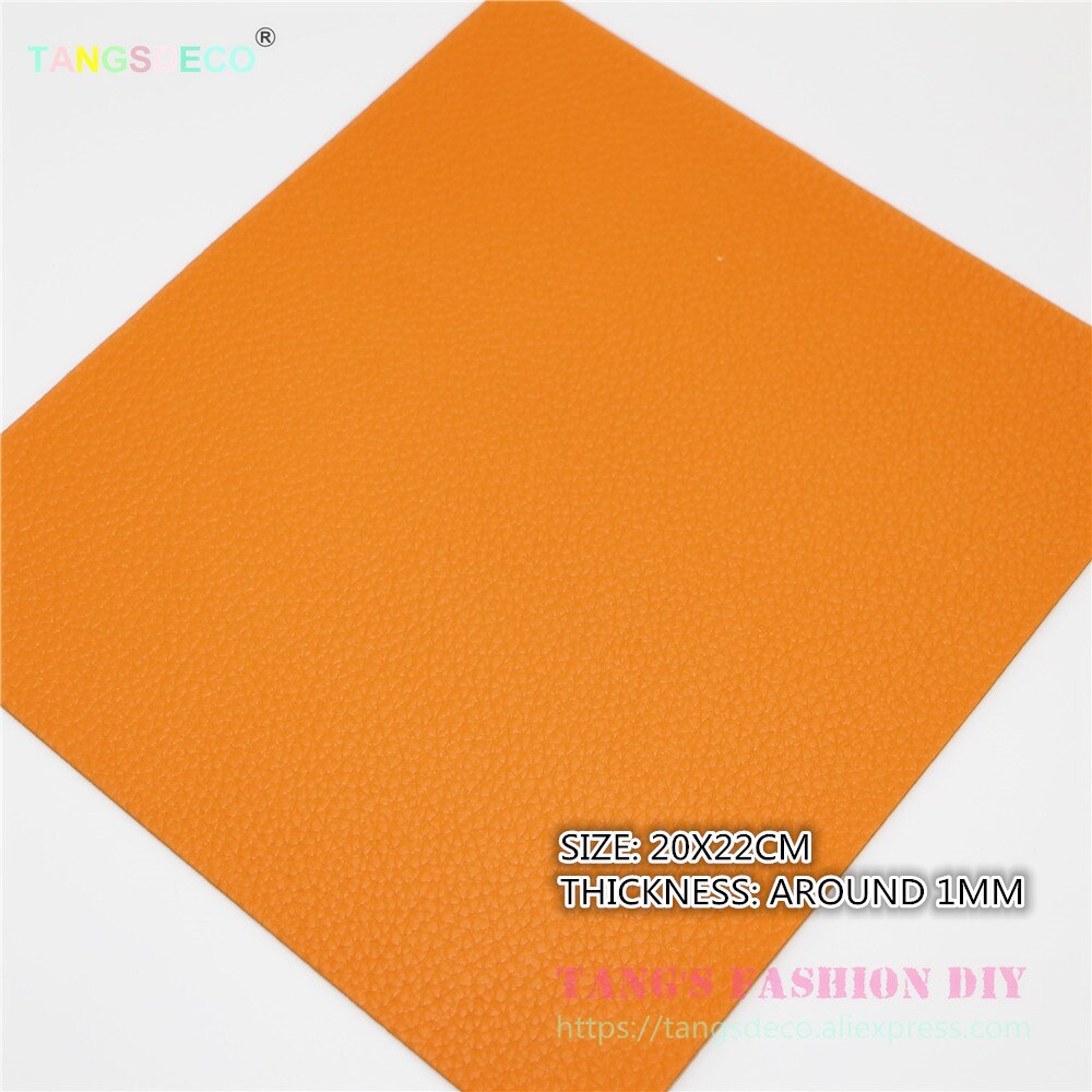 6 stk - 20 x 22cm mix stil orange farve mix pu læder sæt/syntetisk læder kunstlæder