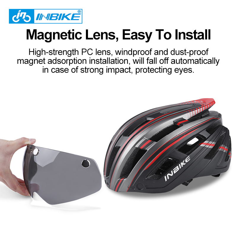 Inbike Fahrrad helme für Männer mit Lichtern Ultraleichtes Fahren Ich bin Freien Magnet brille Helm Fahrrad Helm Mann Fahrrad zubehör