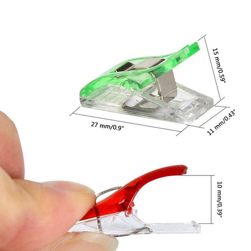 50 stuks/set randklemmen quilt quiltklem doe-het-zelf knutselwerkjes plastic clips veelkleurige patchworkklem kledingklem naaiaccessoires