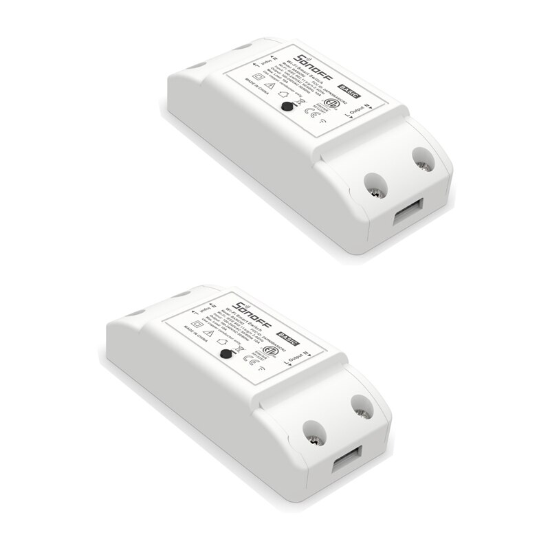 10PCS Sonoff Basic R2 Smart Home WiFi Wireless Remote Switch Module For Apple Android APP For ITEAD EWeLink APP Control: 2PCS
