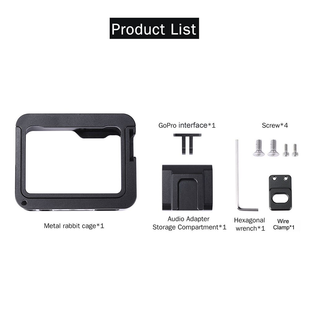 ULANZI V3 Pro Dual Cold Shoe Gopro Cage Protective Housing Case For GoPro Hero 7 6 5 Frame Shell For Video Vlog Fill Light Mic