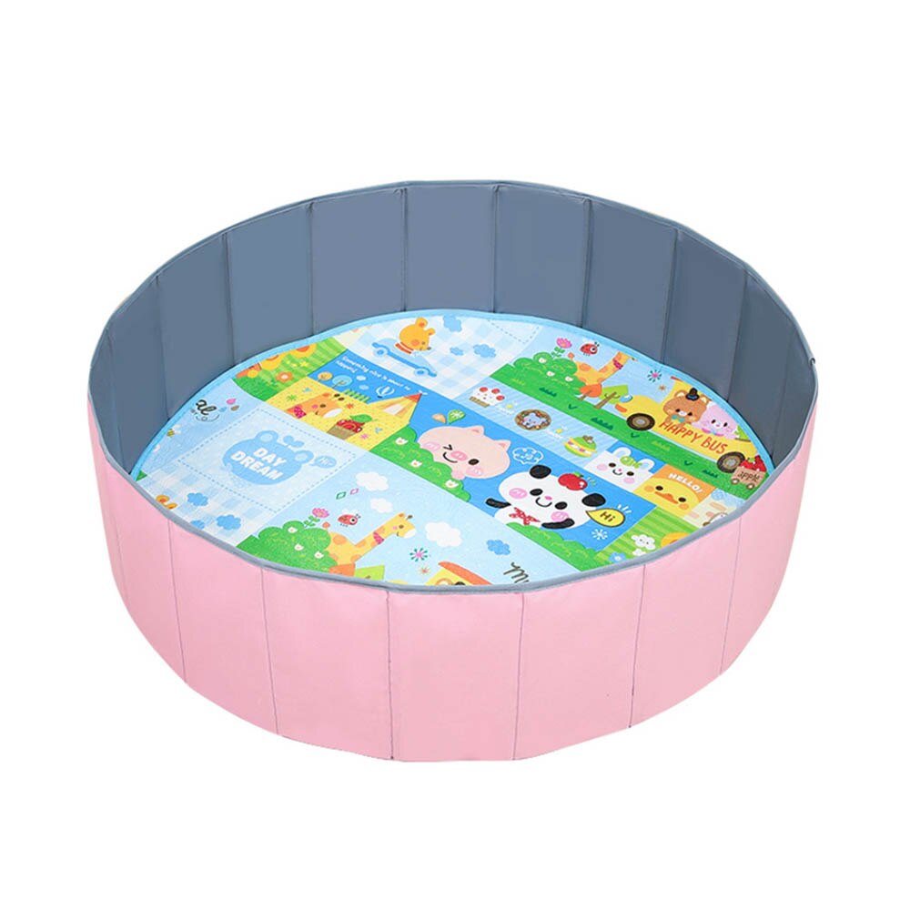 Children Inflatable Folding Pool Infants Playpen For Baby Fence Game Indoor Ocean Balls Pool Ocean with Basket Safe Play Mat