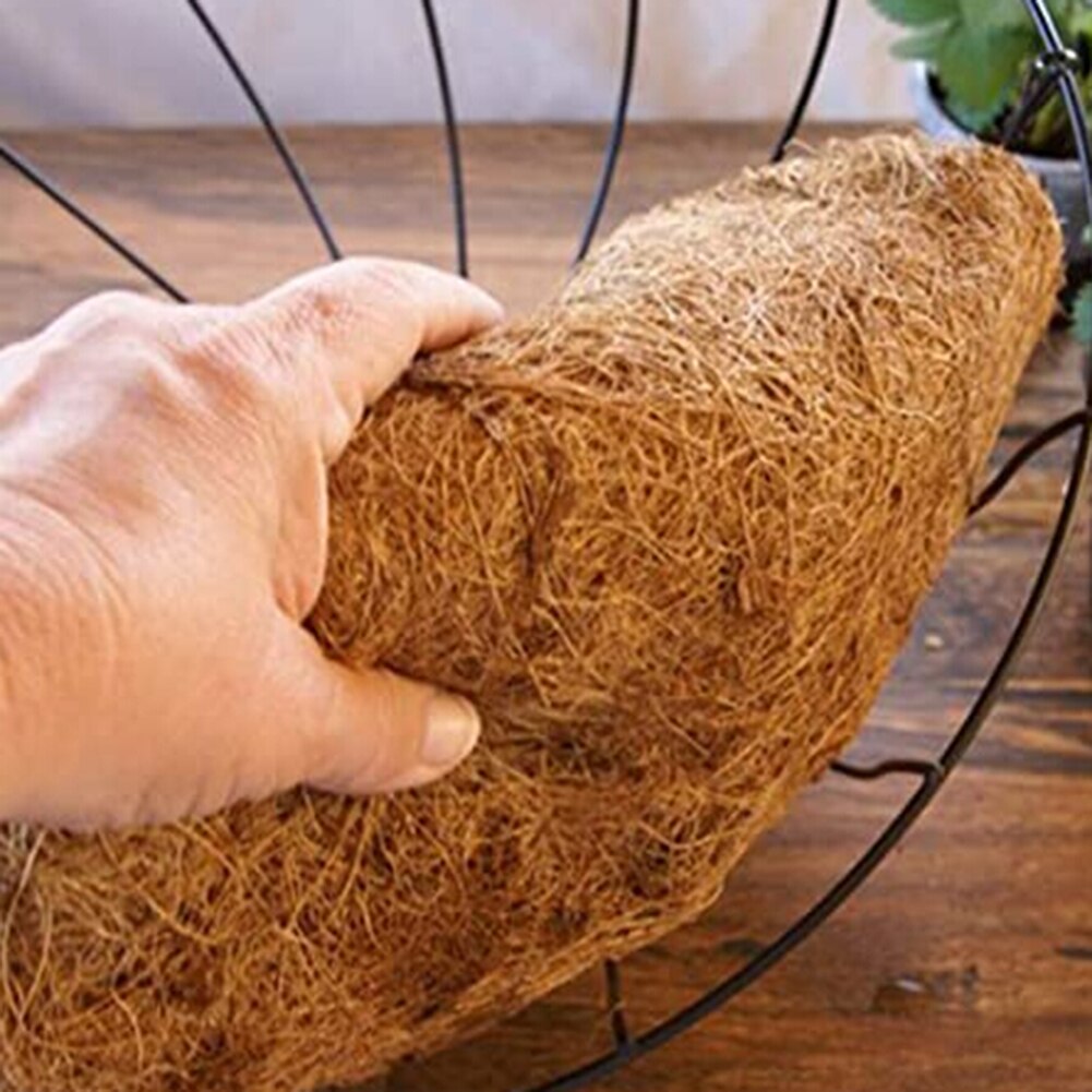 2 st halvrunda kokosfiber blomkrukplanter som hänger växtkorgfoder