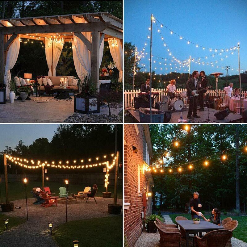 Spot led stringlight koristelamput valot riippuvat kotipatiolle puutarhajuhlat ulkona  qp2