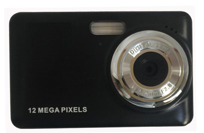 12mp Digital video camera with 2.7'' TFT display and 4x digital zoom: Black