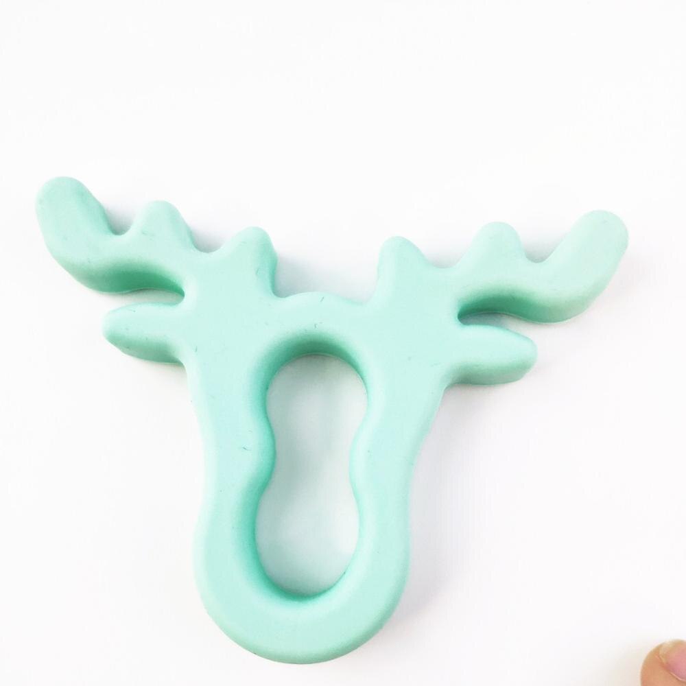 Herten Bijtring Siliconen Moose Hoofd Bijtring Baby Kinderziektes Speelgoed Food Grade Silicone Chewable Hanger Tandjes Verpleging Accessoire Showe