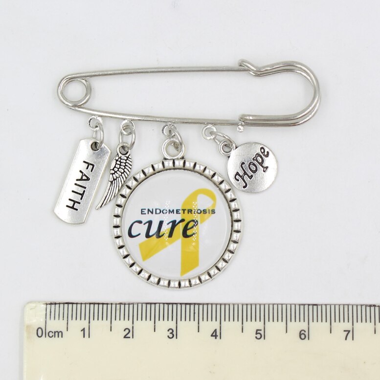 Broche de sensibilisation à l&#39;endétriose, épingle de sécurité pour femmes et hommes, bijoux, 1 pièce